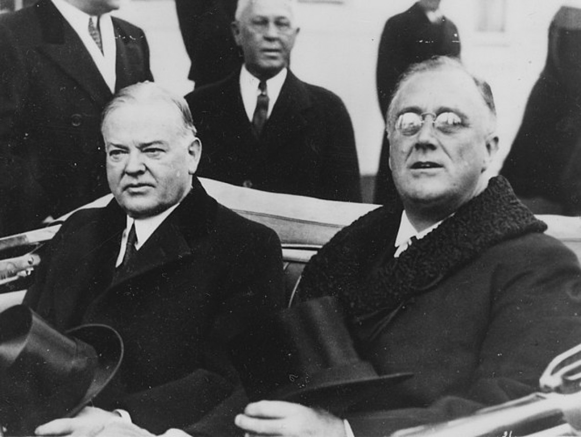 Franklin D. Roosevelt és Hoover Washingtonban, 1933