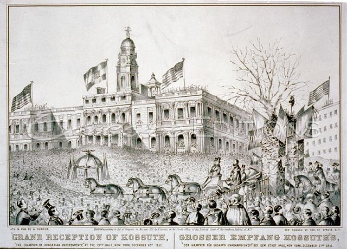 Kossuth ünnepélyes fogadása a New York-i Városházán, 1851. december 6. 