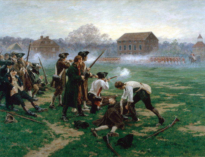 1775. április 19. | A lexingtoni sortűz